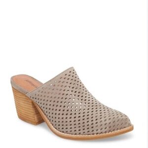 Jeffrey Campbell Taupe Perforated Mules